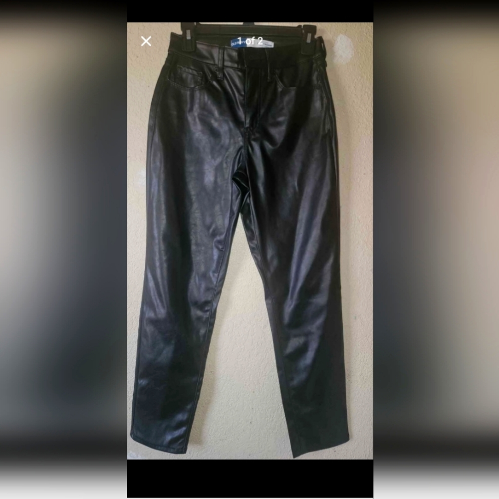 Sleek Black Leather Pants